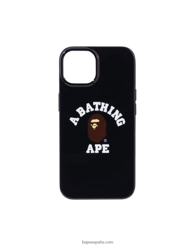 hombres A Bathing Ape caso del iphone 14 de la universidad 288PLL543 negro