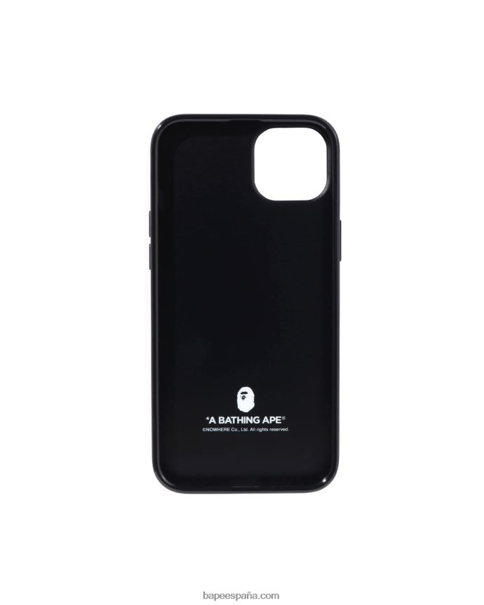 hombres A Bathing Ape funda iphone 14 max 2º tiburón 288PLL544 negro