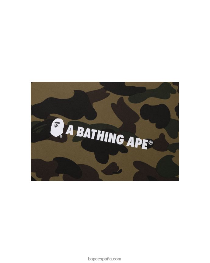 hombres A Bathing Ape 1er cojín cuadrado camo 288PLL489 ejercito verde