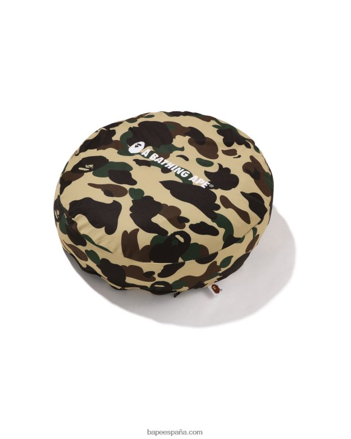 hombres A Bathing Ape Cojín de perlas esponjosas 1st camo circle 288PLL488 amarillo