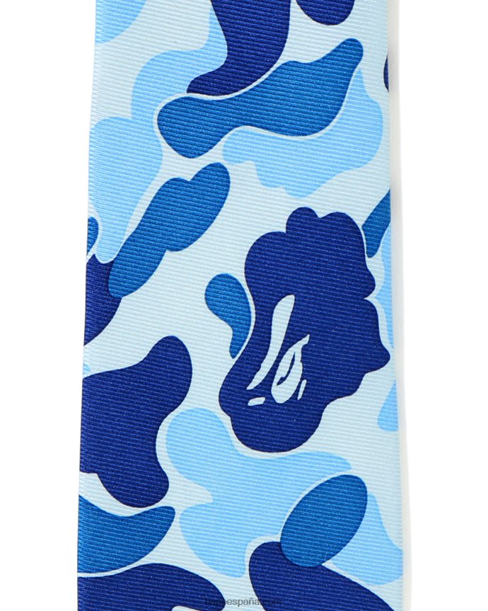 hombres A Bathing Ape corbata abc 288PLL398 azul claro
