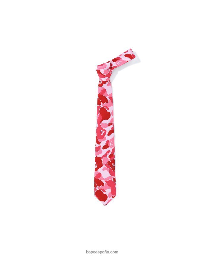 hombres A Bathing Ape corbata abc 288PLL400 rosa