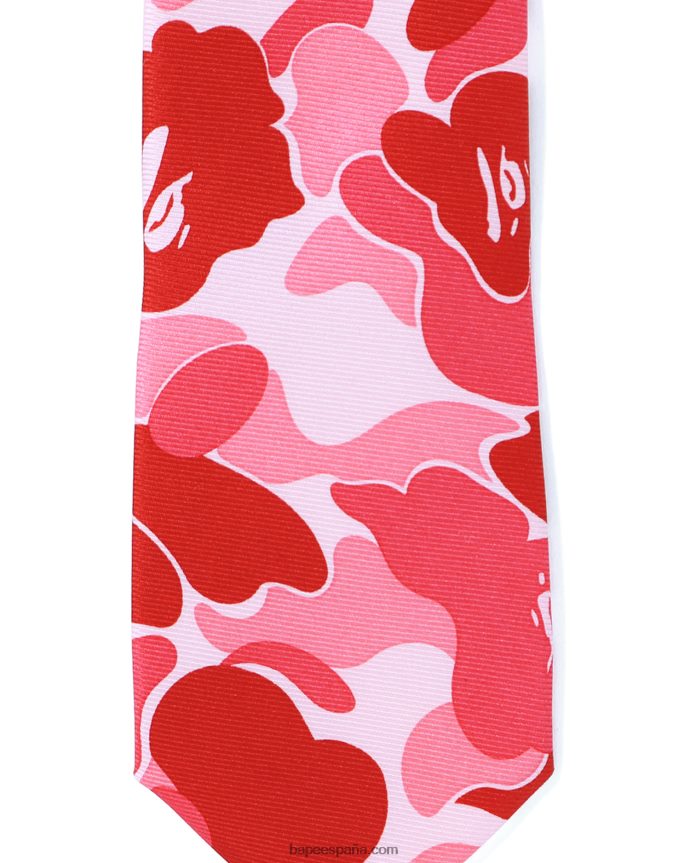 hombres A Bathing Ape corbata abc 288PLL400 rosa