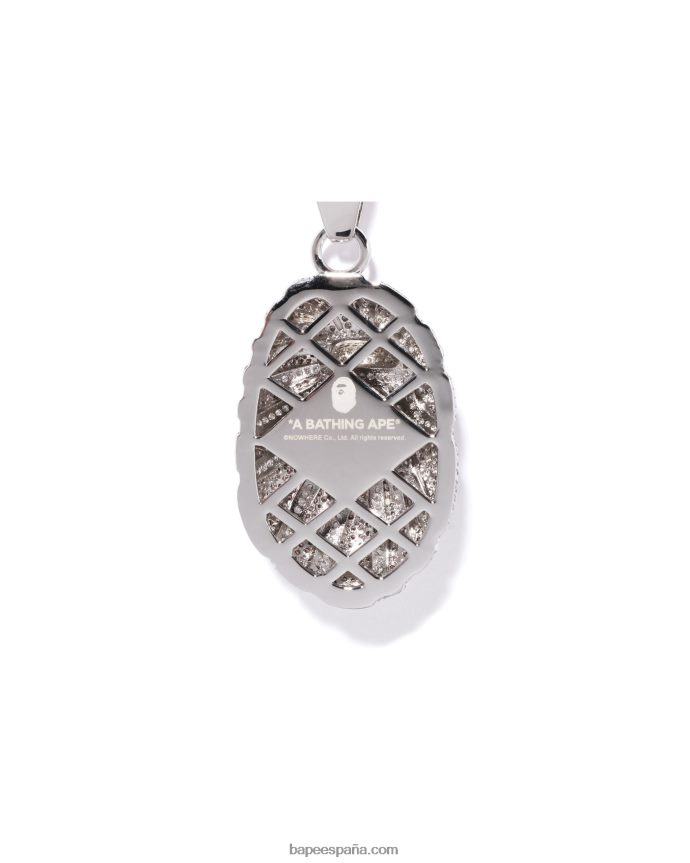 hombres A Bathing Ape collar de piedra de cristal de cabeza 288PLL552 negro