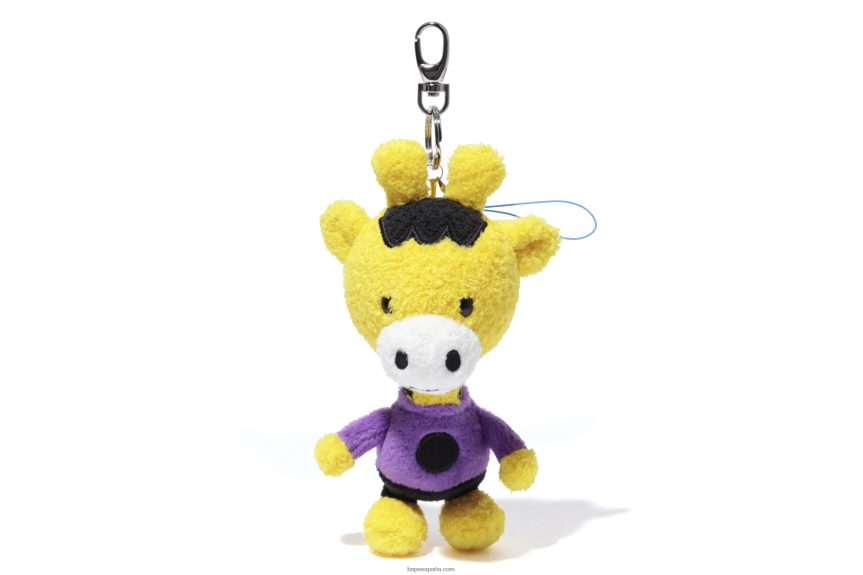 hombres A Bathing Ape ali llavero de peluche 288PLL1168 amarillo
