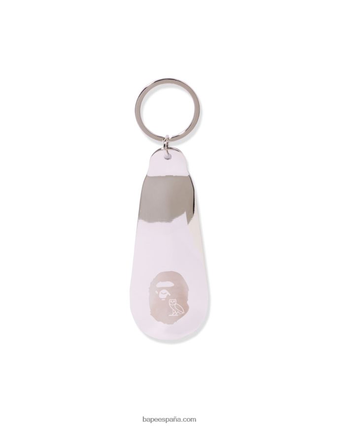 hombres A Bathing Ape calzador x ovo 288PLL558 plata