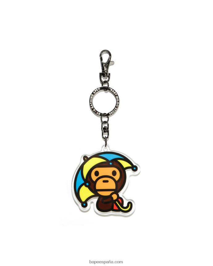 hombres A Bathing Ape llavero bebe milo 288PLL1190 marrón