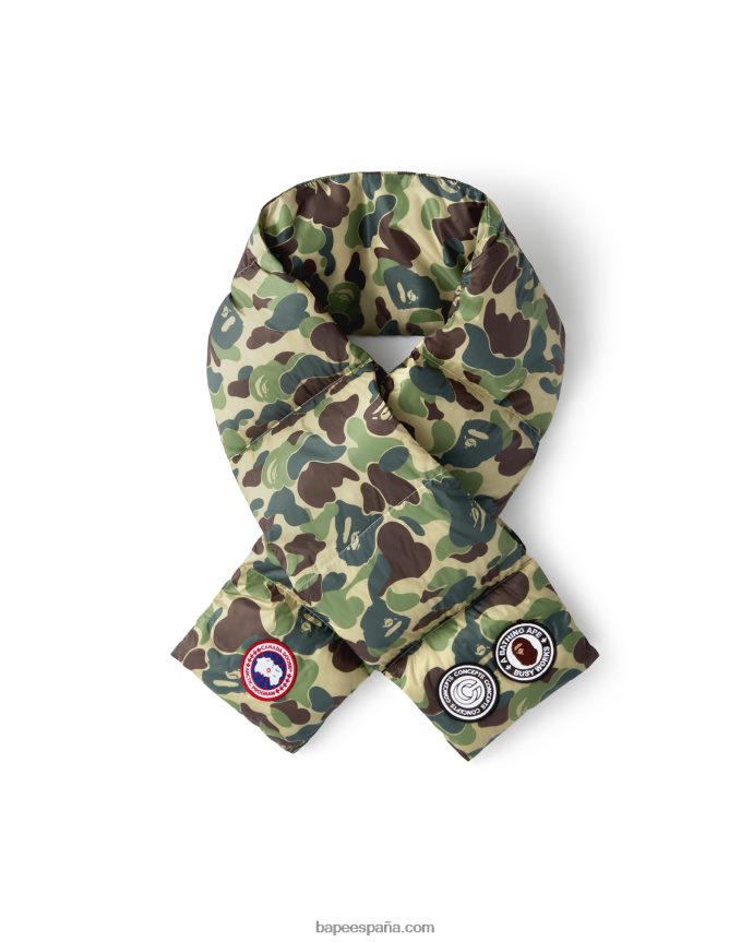 hombres A Bathing Ape x canada goose x conceptos abc bufanda de plumas de camuflaje 288PLL614 ejercito verde