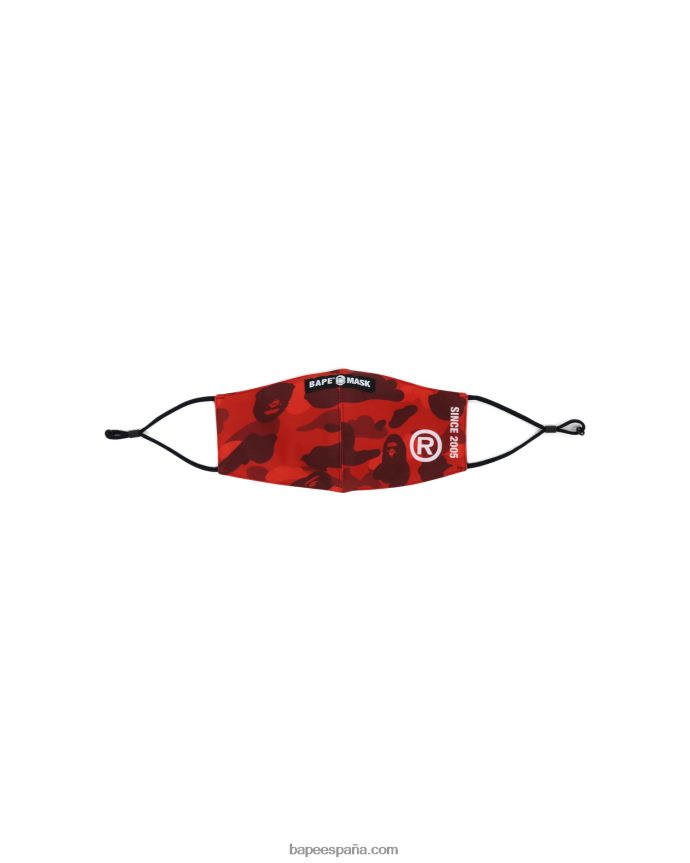 hombres A Bathing Ape máscara de camuflaje de color 288PLL649 rojo brillante