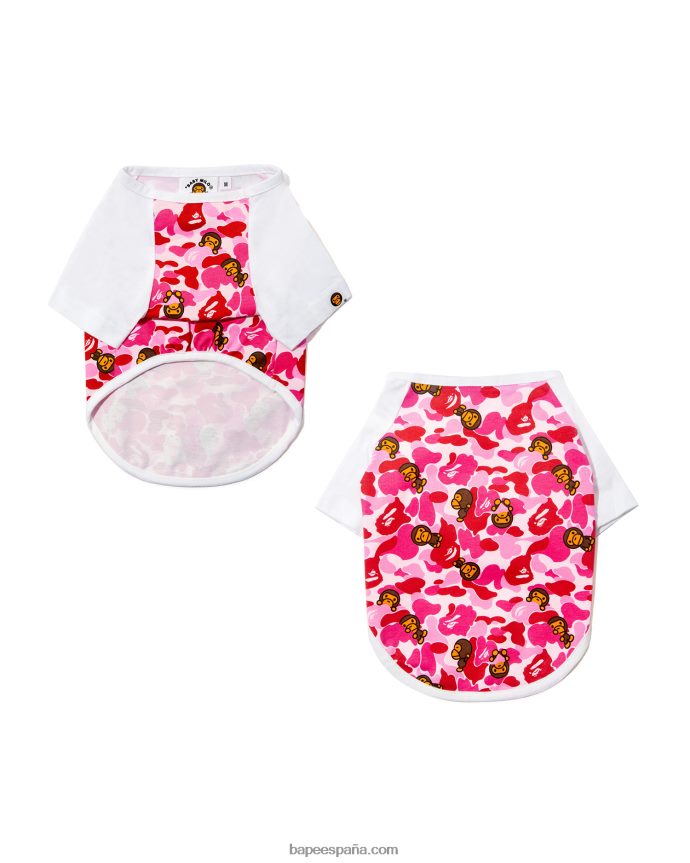 hombres A Bathing Ape camiseta de milo para mascotas 288PLL1178 rosa carmín