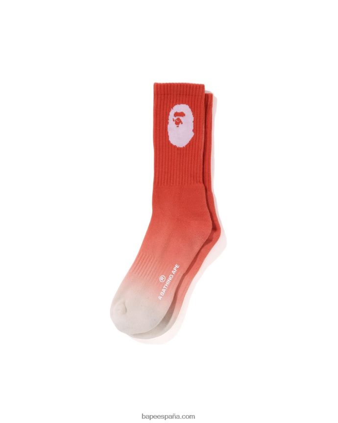 hombres A Bathing Ape calcetines de gradación 288PLL601 naranja