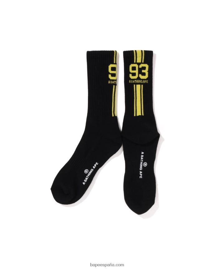 hombres A Bathing Ape calcetines deportivos 288PLL386 negro
