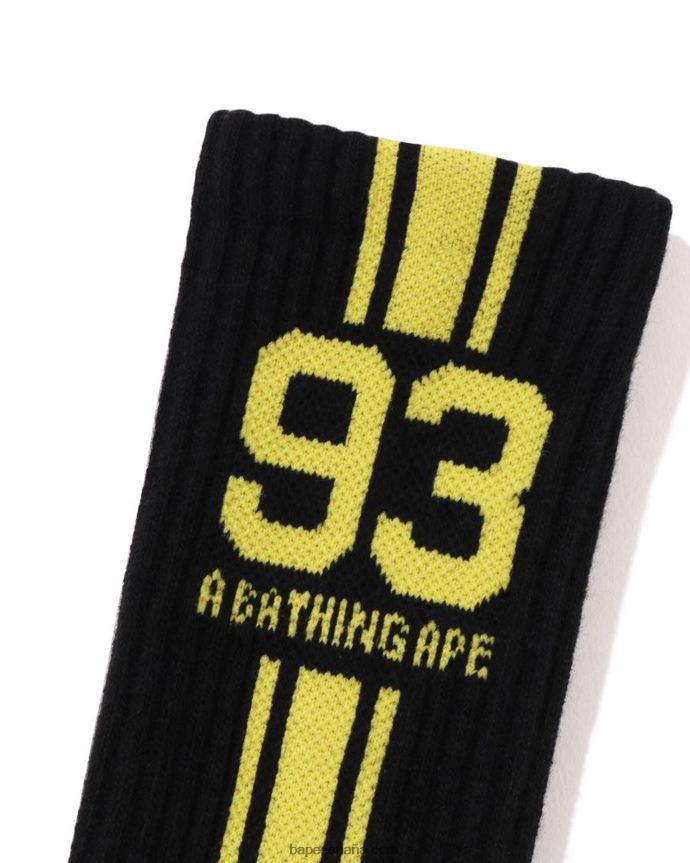 hombres A Bathing Ape calcetines deportivos 288PLL386 negro