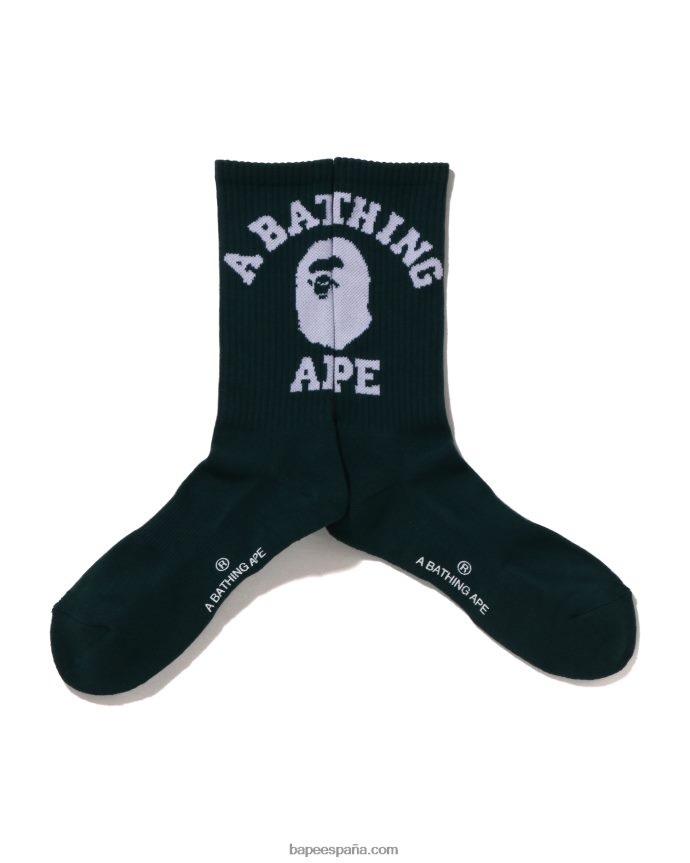 hombres A Bathing Ape calcetines universitarios 288PLL426 selva profunda