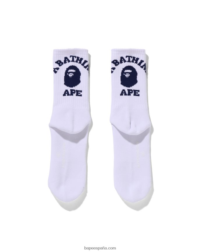 hombres A Bathing Ape calcetines universitarios 288PLL587 azul