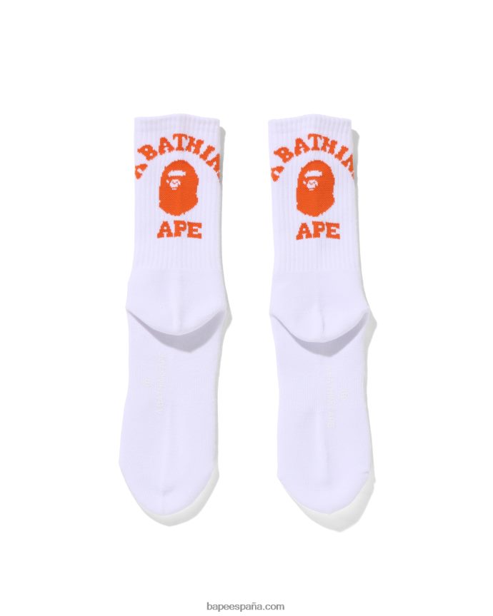 hombres A Bathing Ape calcetines universitarios 288PLL588 naranja