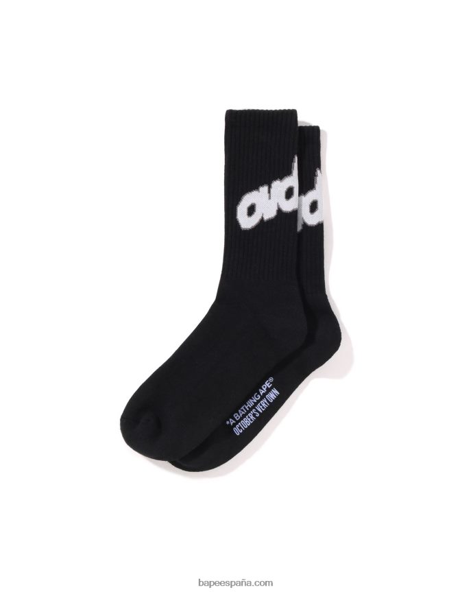 hombres A Bathing Ape x ovo calcetines 288PLL556 negro