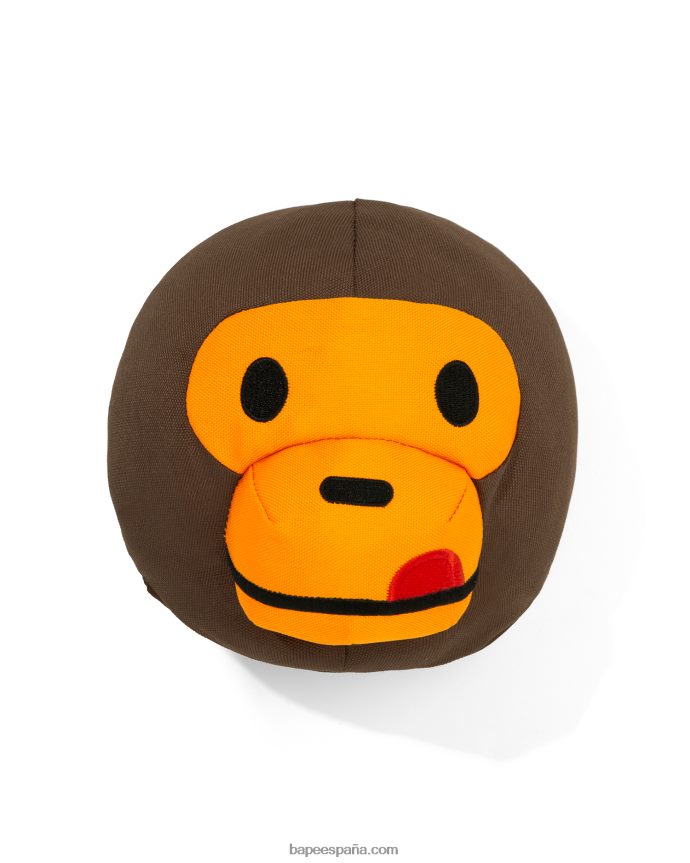 hombres A Bathing Ape milo cabeza de peluche 288PLL1171 marrón