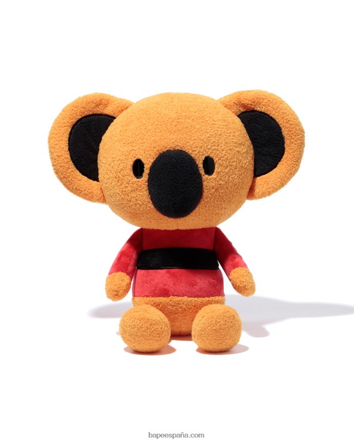 hombres A Bathing Ape muñeca de peluche con núcleo sentado 288PLL1175 Mandarina