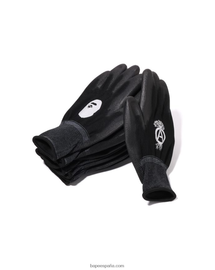 hombres A Bathing Ape juego de guantes x nbhd 288PLL509 negro