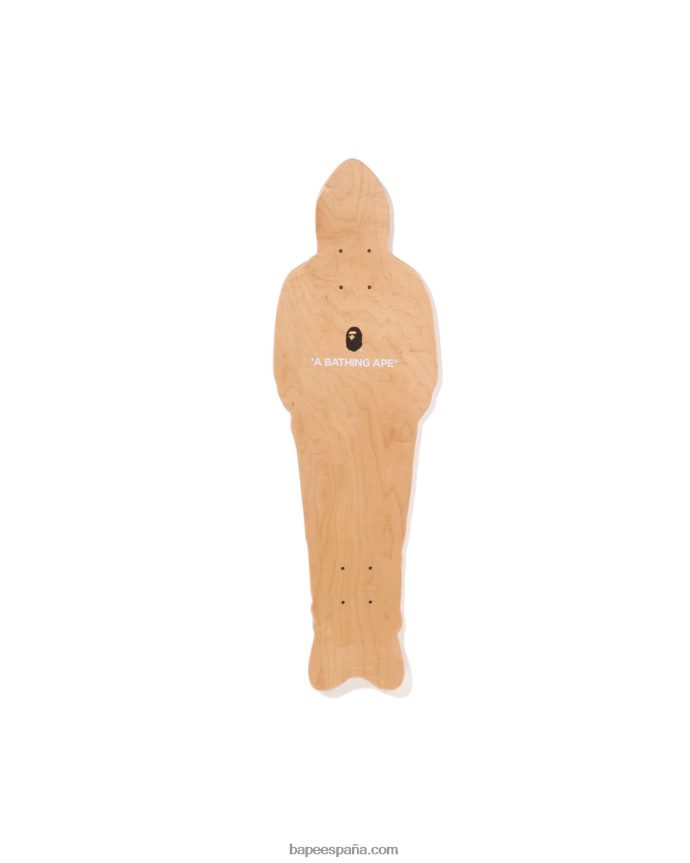 hombres A Bathing Ape tabla de skate tiburón seijin 288PLL551 ejercito verde