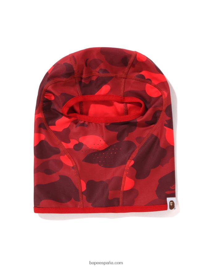 hombres A Bathing Ape pasamontañas de camuflaje de color 288PLL531 rojo brillante