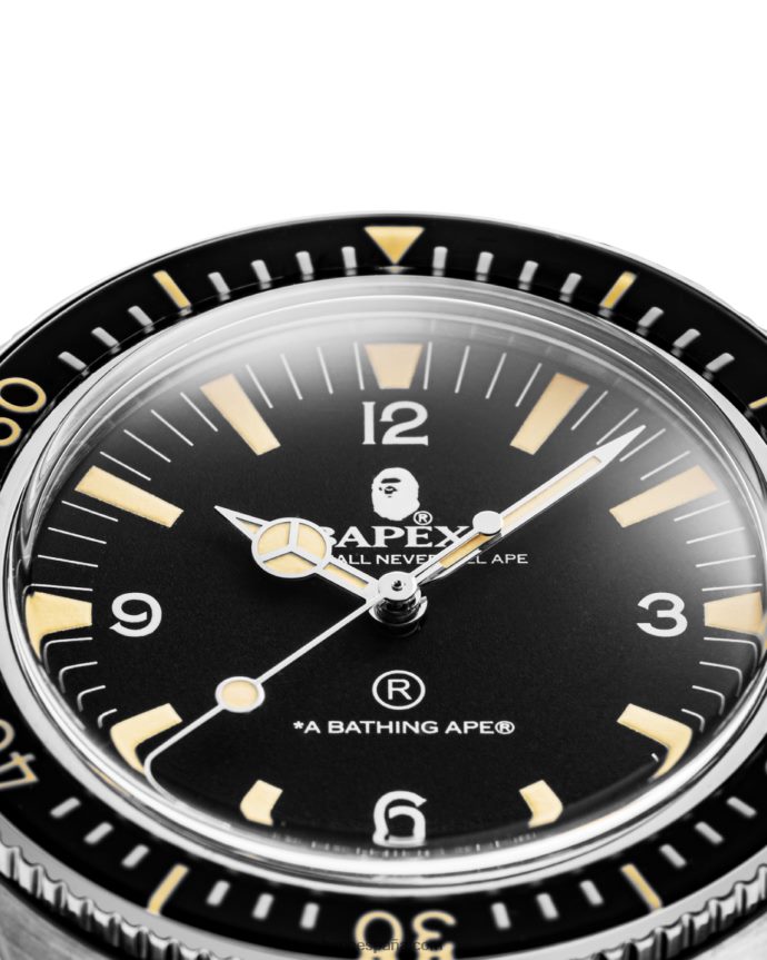 hombres A Bathing Ape correa de tela clásica tipo 1 288PLL521 negro