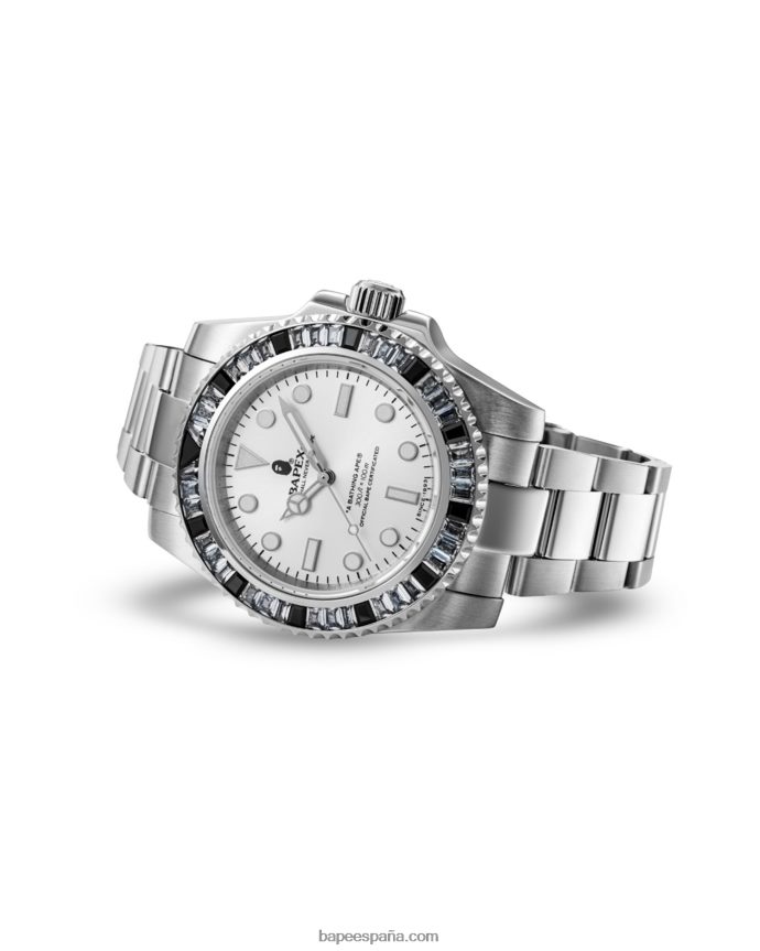 hombres A Bathing Ape piedra de cristal tipo 1 288PLL451 blanco