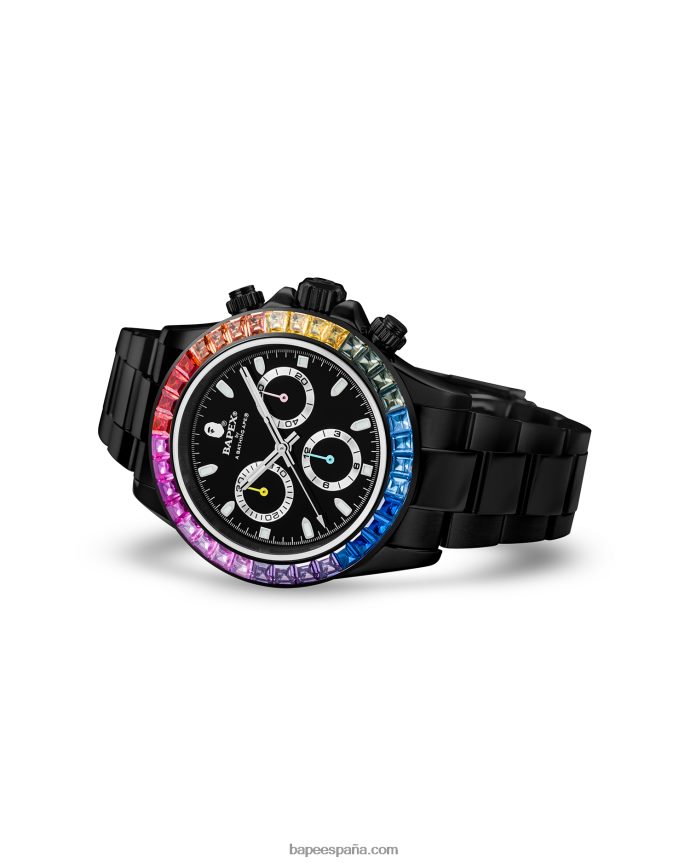 hombres A Bathing Ape piedra de cristal tipo 4 288PLL382 negro