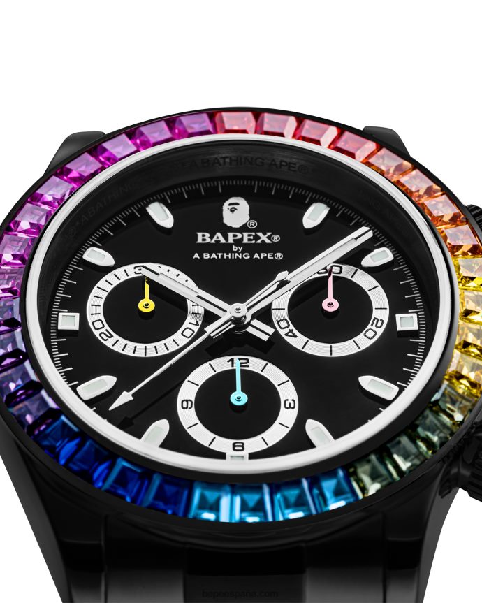 hombres A Bathing Ape piedra de cristal tipo 4 288PLL382 negro