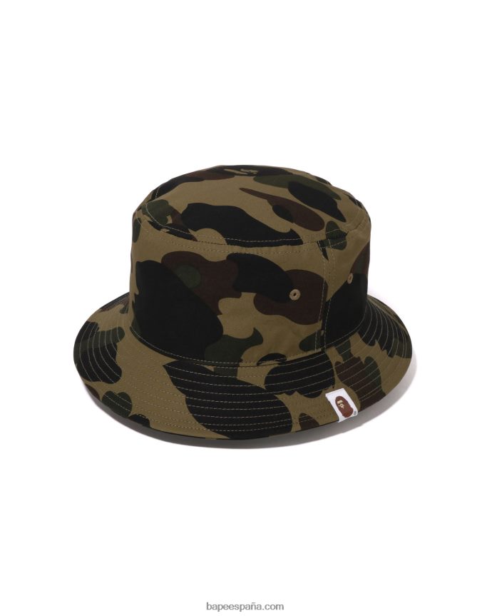 hombres A Bathing Ape 1er sombrero de pescador de camuflaje 288PLL384 ejercito verde