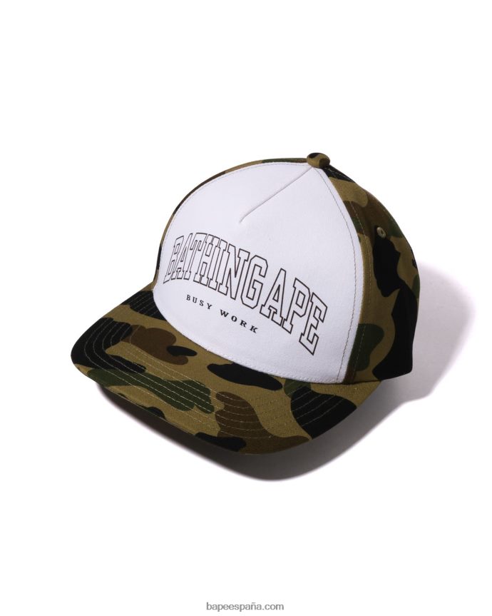 hombres A Bathing Ape Primera gorra de camuflaje 288PLL471 ejercito verde