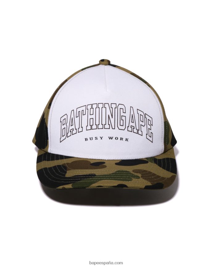 hombres A Bathing Ape Primera gorra de camuflaje 288PLL471 ejercito verde