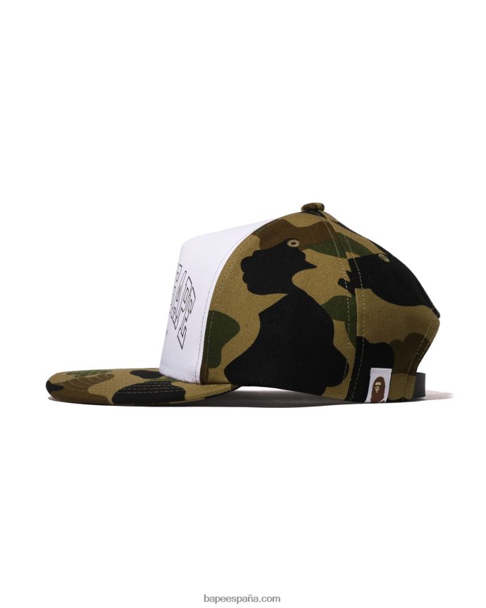 hombres A Bathing Ape Primera gorra de camuflaje 288PLL471 ejercito verde