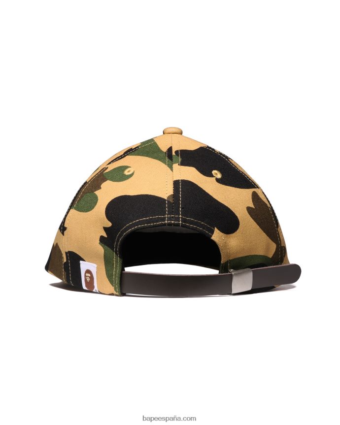 hombres A Bathing Ape Primera gorra de camuflaje 288PLL472 amarillo