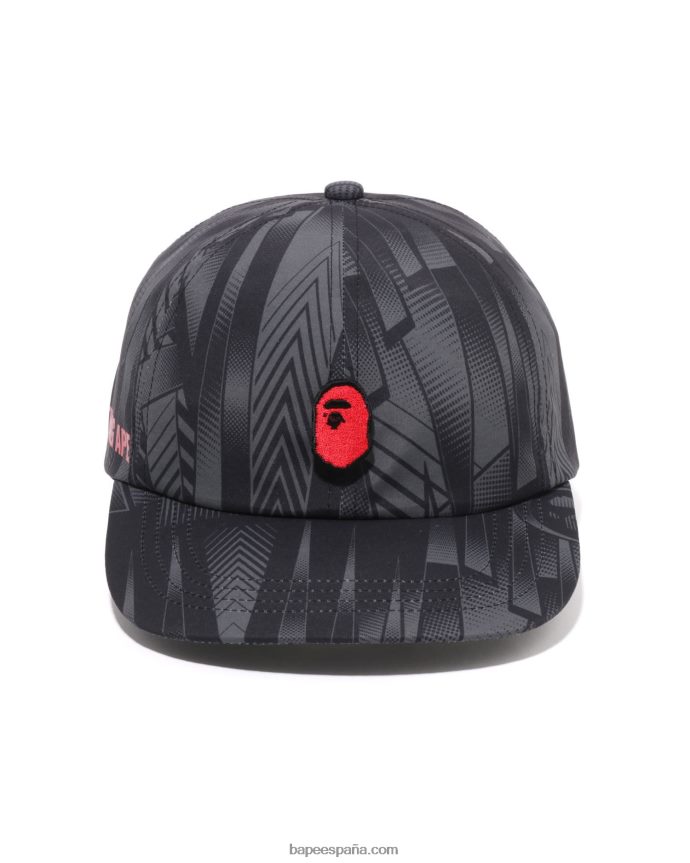 hombres A Bathing Ape gorra con panel de corredor de velocidad 288PLL494 negro
