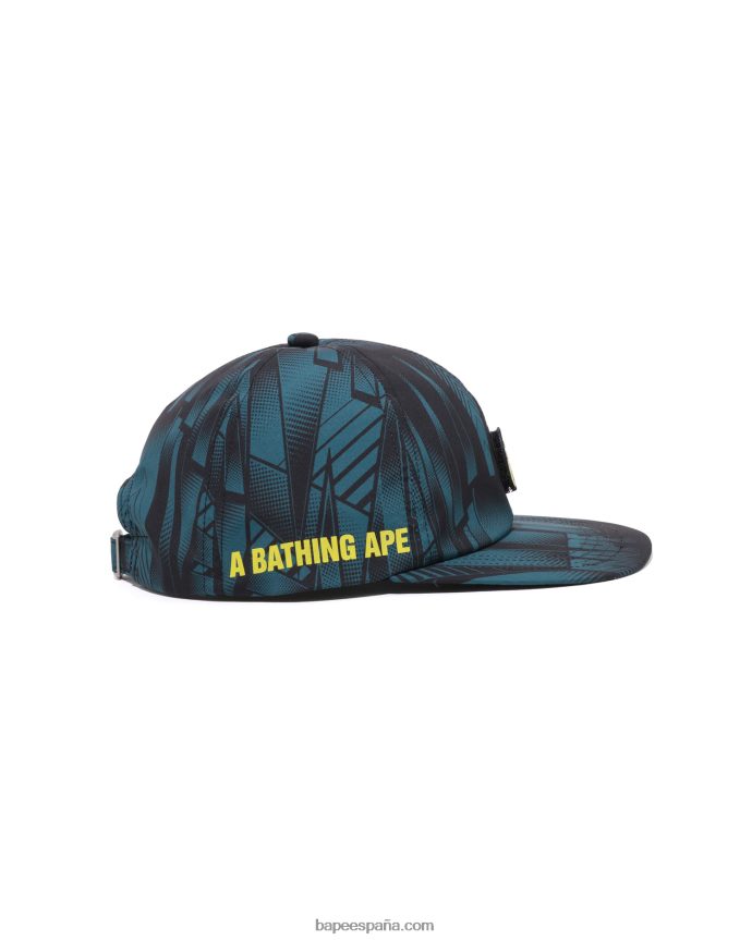 hombres A Bathing Ape gorra con panel de corredor de velocidad 288PLL495 azul