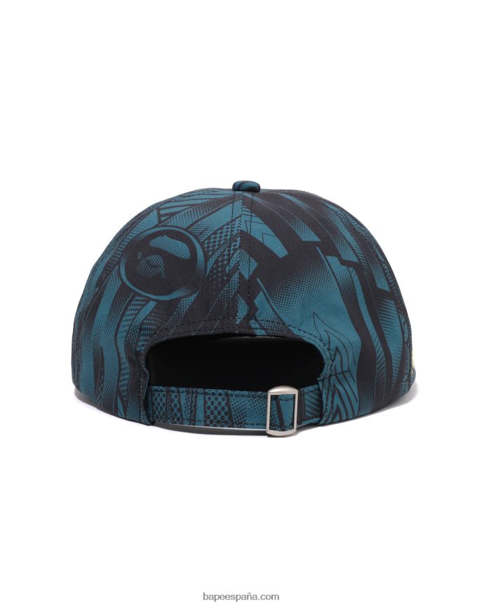 hombres A Bathing Ape gorra con panel de corredor de velocidad 288PLL495 azul
