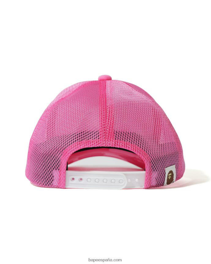hombres A Bathing Ape gorra de camionero x stussy 288PLL583 rosa
