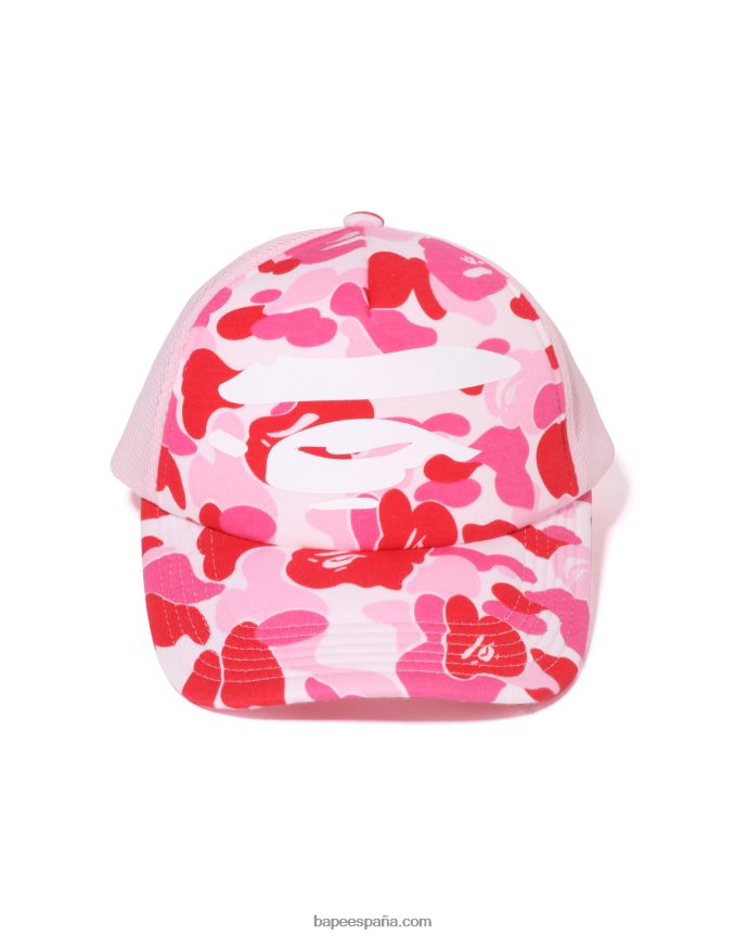 hombres A Bathing Ape gorra de malla con cara de camuflaje abc 288PLL404 rosa