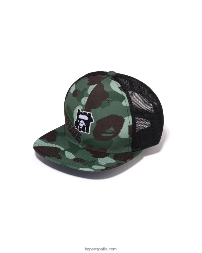 hombres A Bathing Ape gorra de malla de camuflaje de color x undftd 288PLL516 ejercito verde
