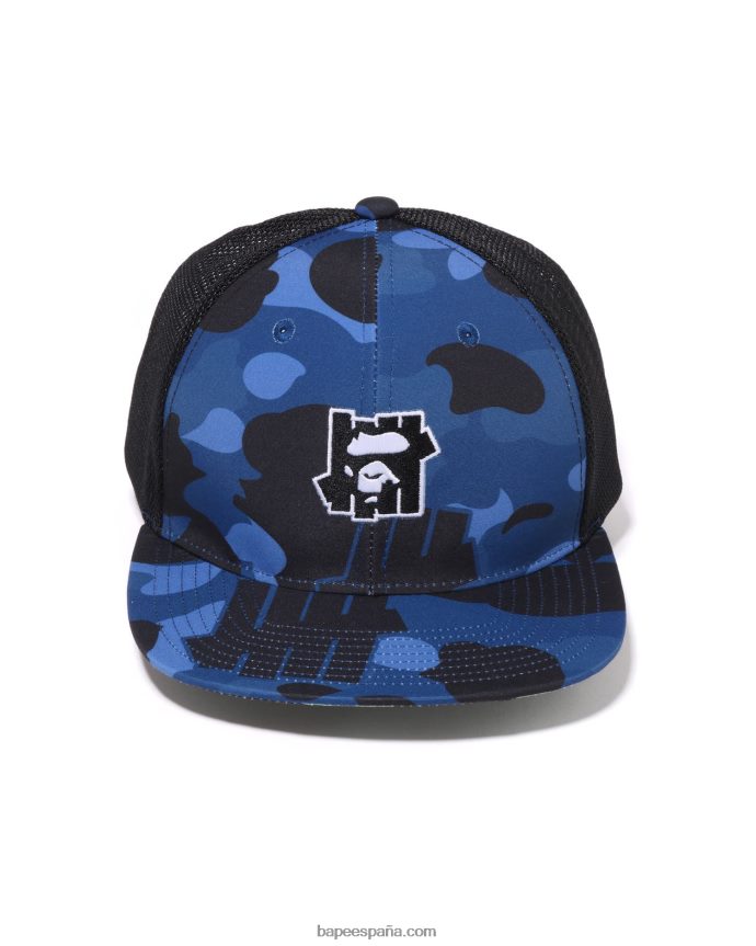 hombres A Bathing Ape gorra de malla de camuflaje de color x undftd 288PLL517 Azul marino