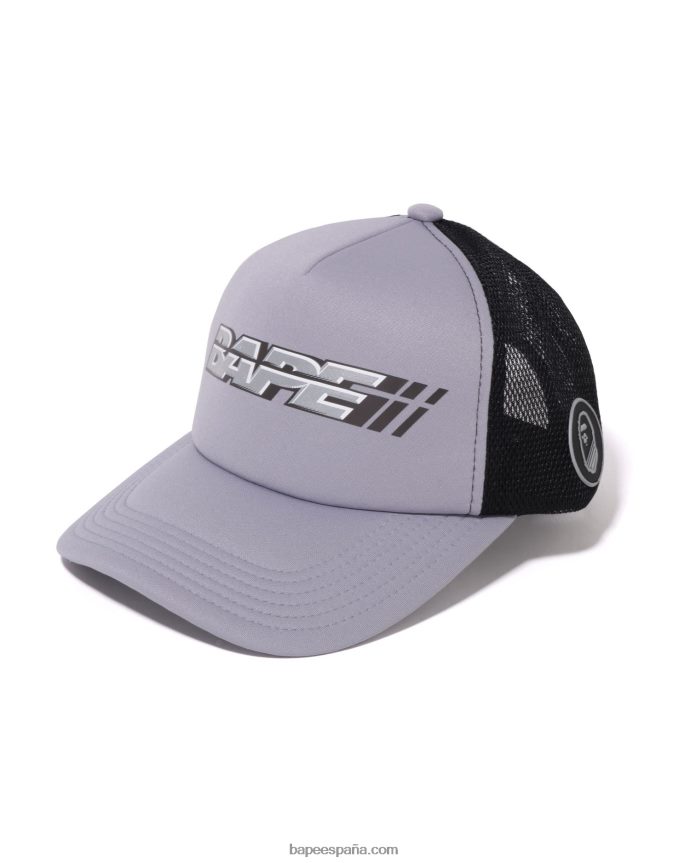 hombres A Bathing Ape gorra de malla de corredor 288PLL389 gris