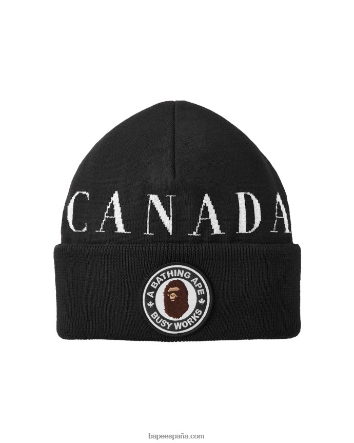 hombres A Bathing Ape gorra de punto x conceptos x canada goose 288PLL617 negro