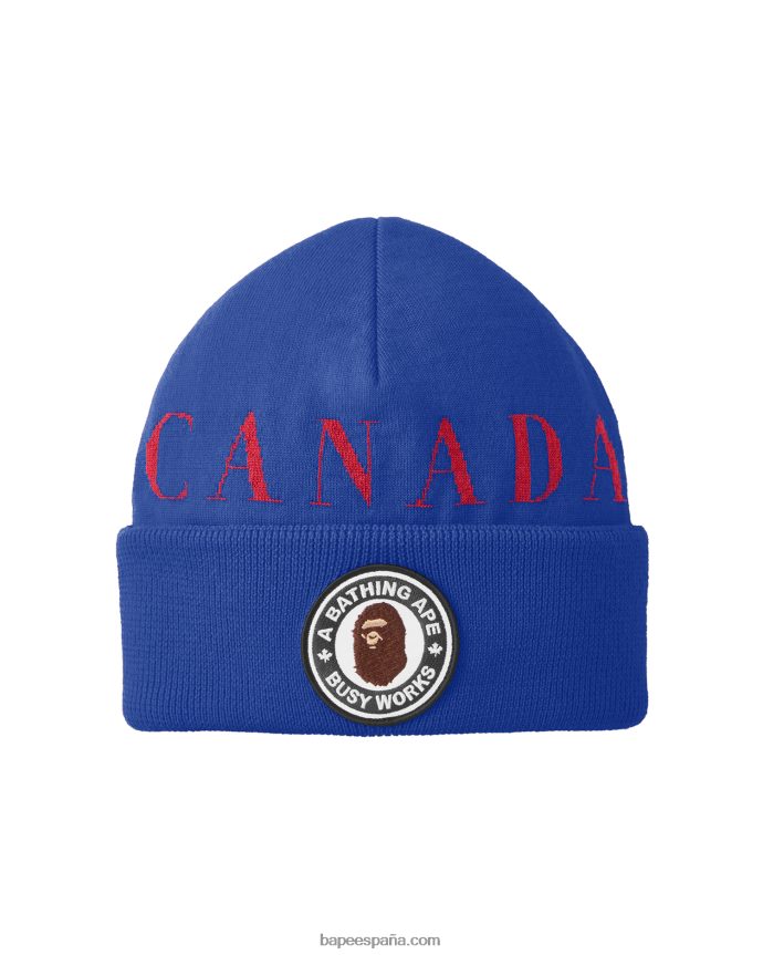 hombres A Bathing Ape gorra de punto x conceptos x canada goose 288PLL618 azul
