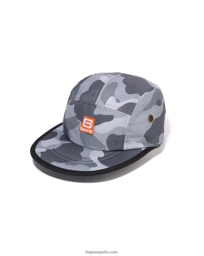 hombres A Bathing Ape gorra jet de camuflaje de nido de abeja 288PLL414 gris