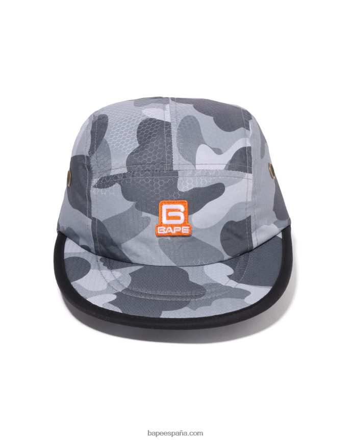 hombres A Bathing Ape gorra jet de camuflaje de nido de abeja 288PLL414 gris