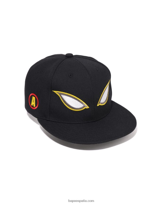 hombres A Bathing Ape gorra snap back shadow 288PLL415 negro