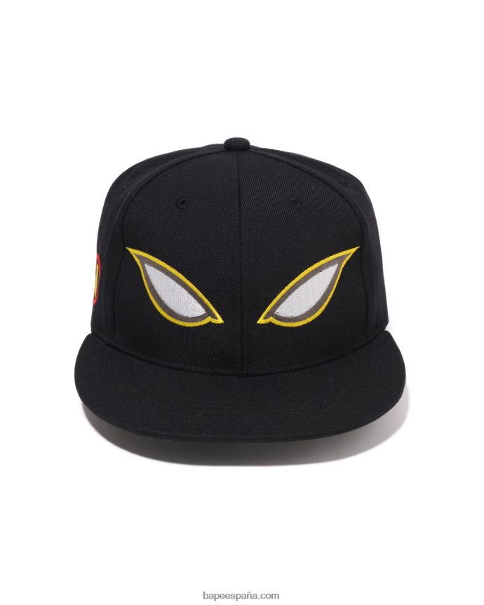 hombres A Bathing Ape gorra snap back shadow 288PLL415 negro
