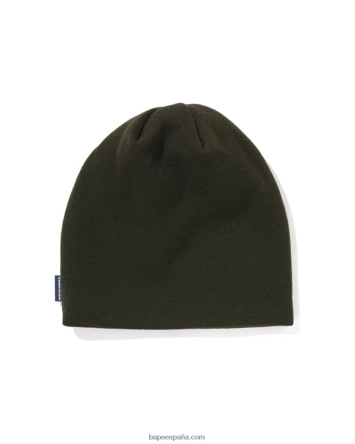hombres A Bathing Ape gorra tejida con cara 288PLL497 ejercito verde